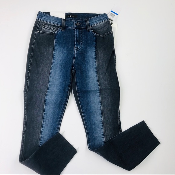 7 for all mankind two tone ankle skinny jeans - Picture 5 of 6